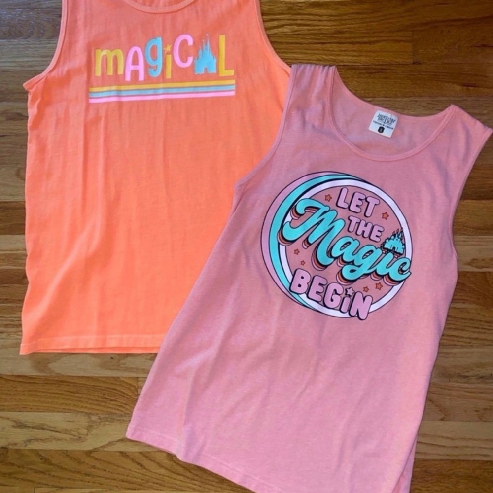 Disney Inspired Tank Tops. Let the Magic Begin & Magical.  Jadelynn Brooke
